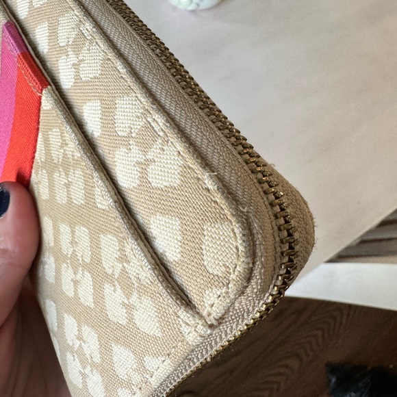 Kate Spade canvas wallet. - Picture 7 of 11